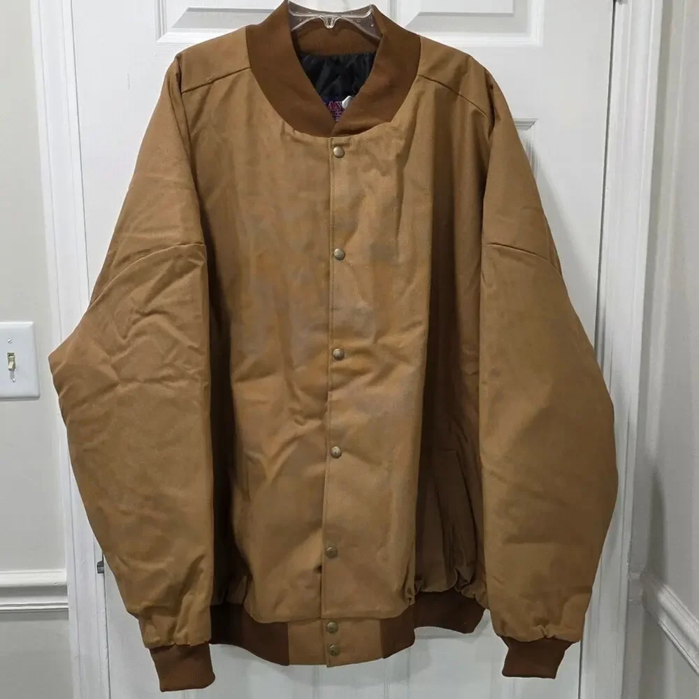 ASW Jackets Hondo Canvas Work Jacket 5XL Quilt Lined Made in USA Brown